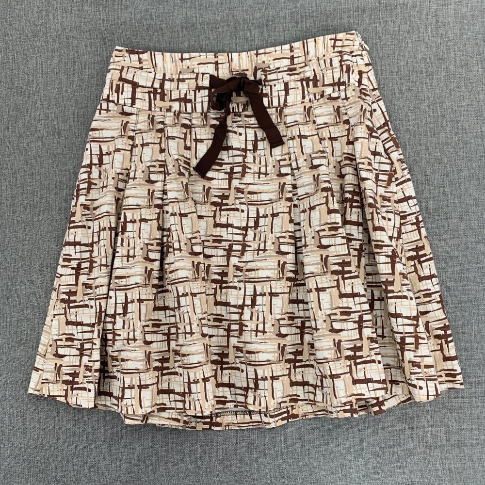 Old Navy‎ Cute Pleated Skirt Drawstring Tie Just Below Waist Size 4 100% Cotton